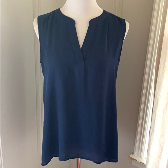 chaus split neck blouse